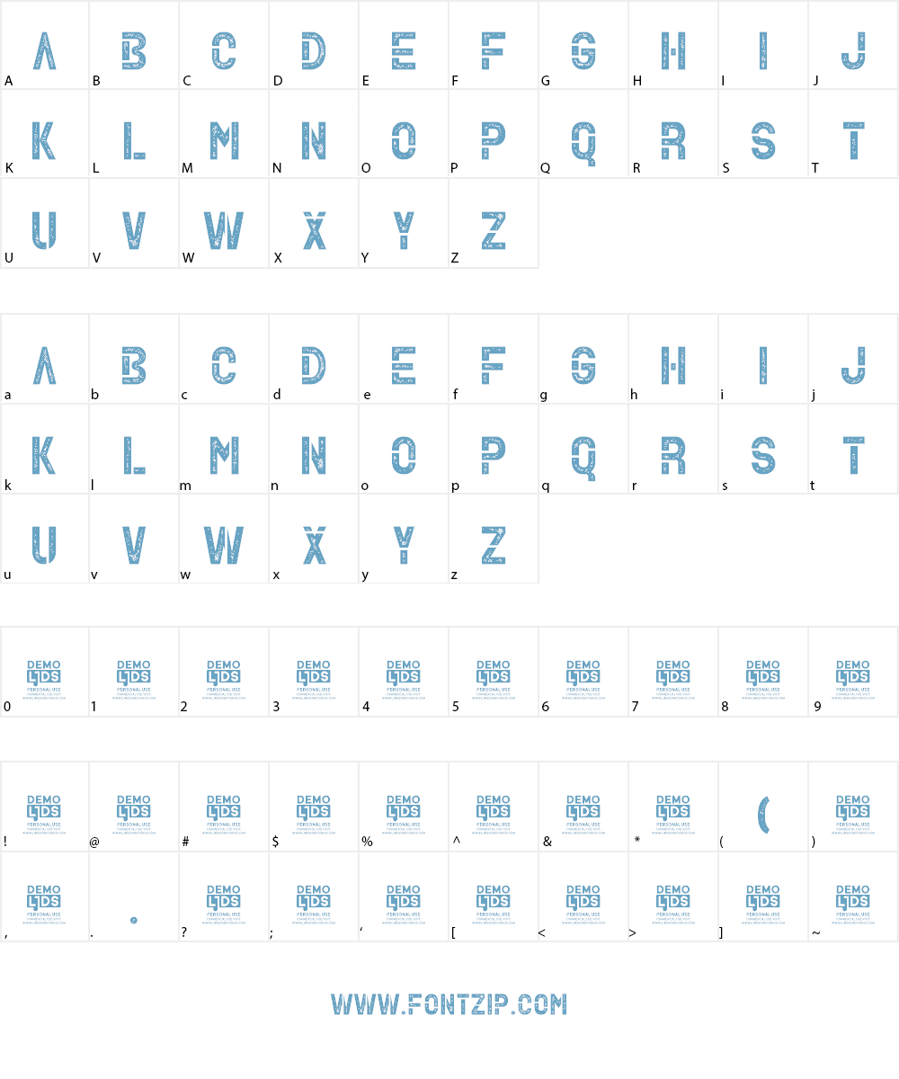 Alpha Death Personal Use Font Character